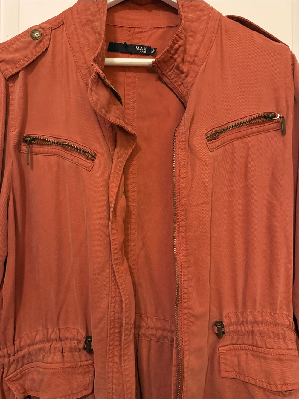 Max Jeans Rust Orange Utility Field Jacket - Picture 7 of 16
